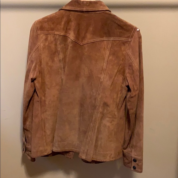 Vintage Gap Chocolate Suede Leather Jacket- Medium - Picture 2 of 13